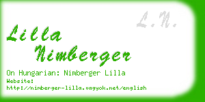 lilla nimberger business card